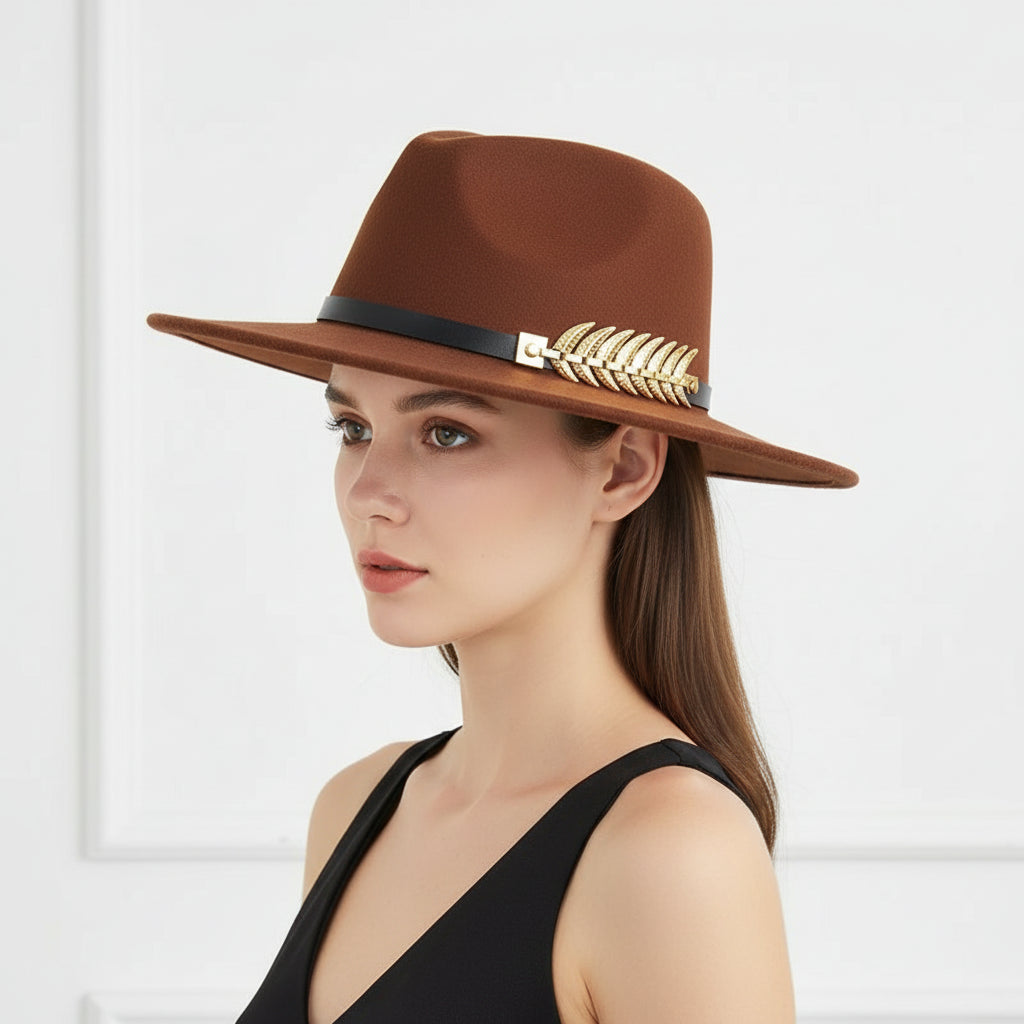 NEW!! Gradient Wide Brim Wool Felt Jazz Fedora Hats