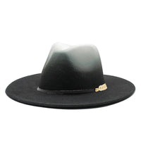 NEW!! Gradient Wide Brim Wool Felt Jazz Fedora Hats