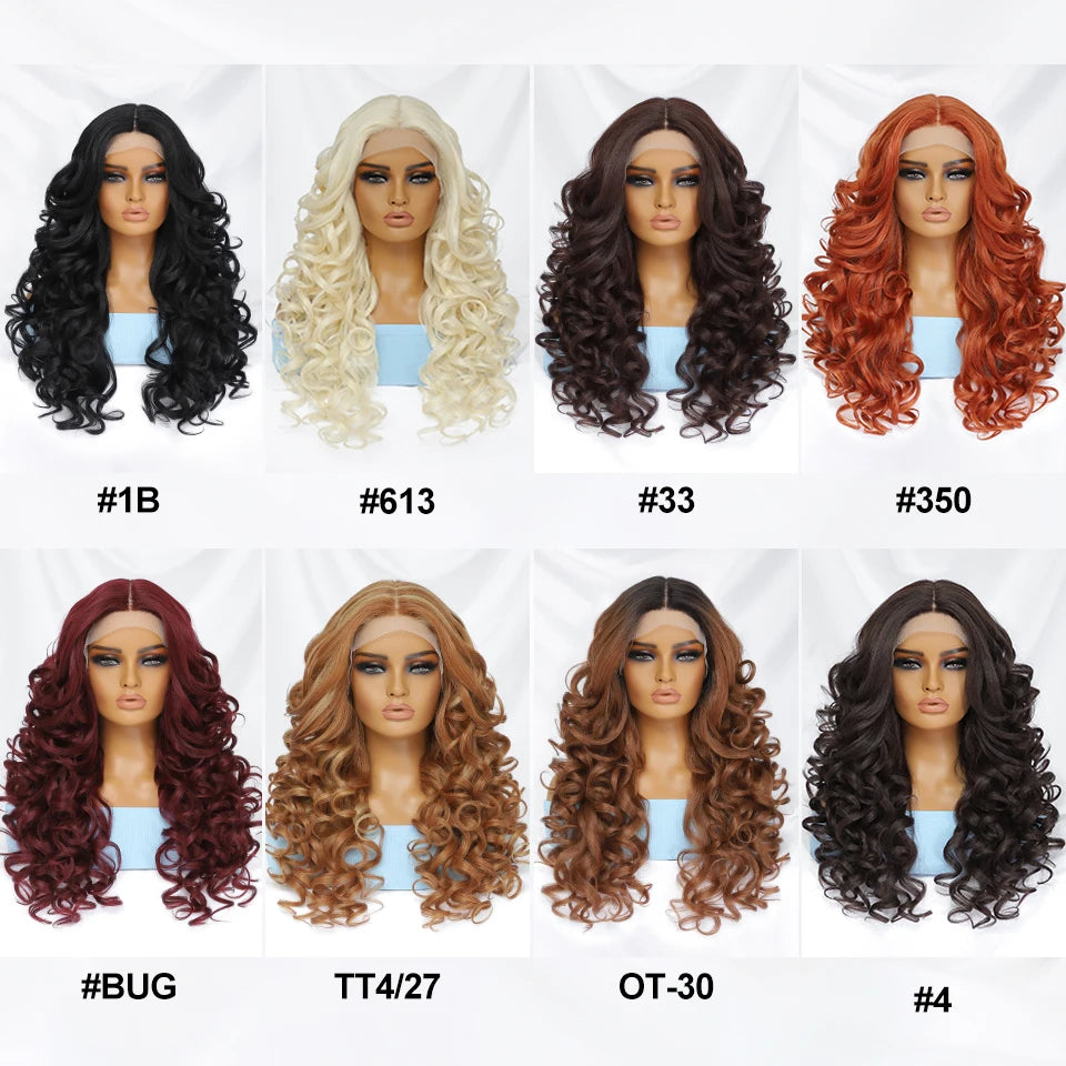 Tia - Curly Wig Heat Resistant Lace Front Wigs 13X4X1