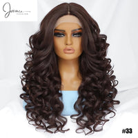 Tia - Curly Wig Heat Resistant Lace Front Wigs 13X4X1
